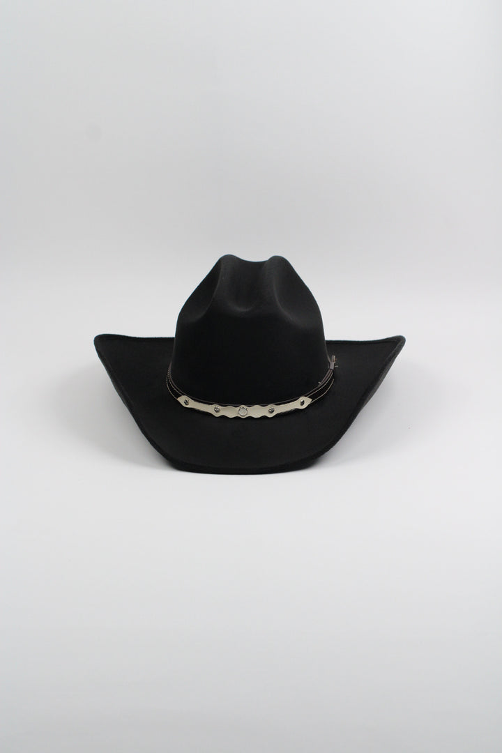 Texana Vegan Suede Cowboy Hat - Black