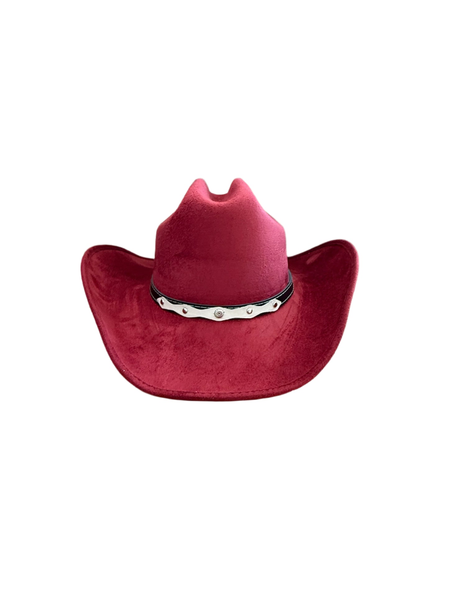 Texana Vegan Suede Cowboy Hat- Burgundy