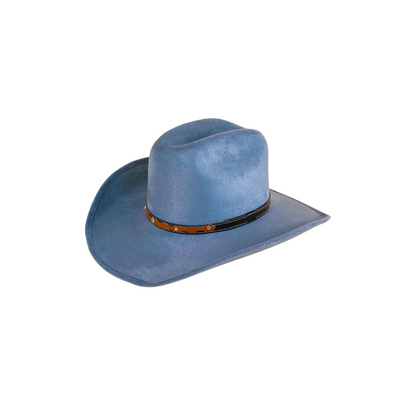 Austin Vegan Suede Cowboy Hat- Peacock