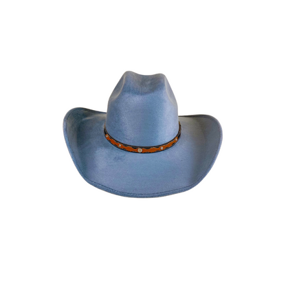 Austin Vegan Suede Cowboy Hat- Peacock