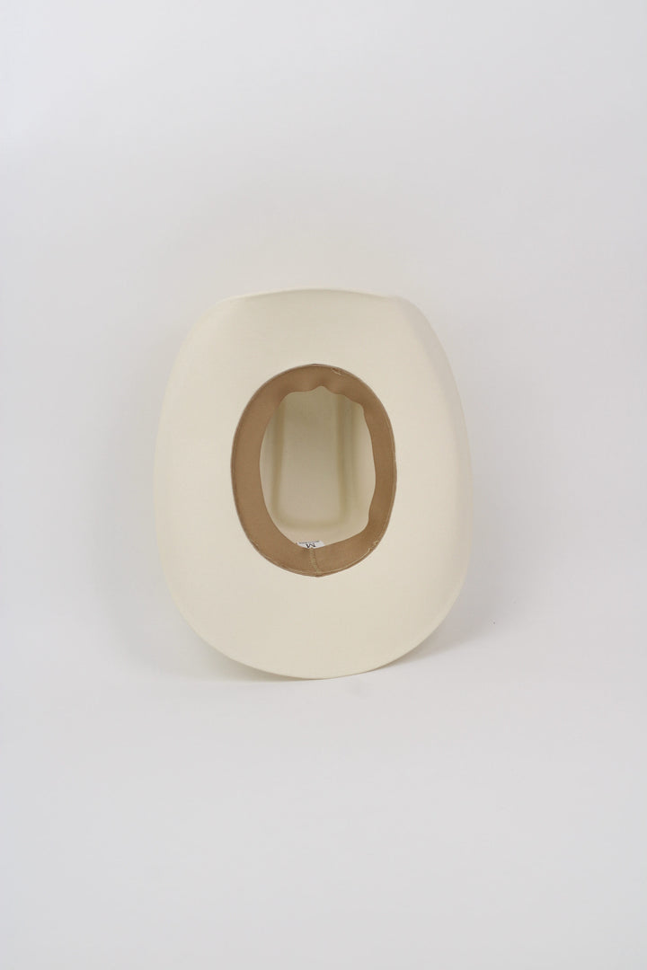 El Paso Brick Top Structured Cowboy Hat - Ivory