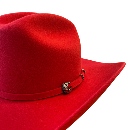 Wren Merino Wool Western Hat - Red