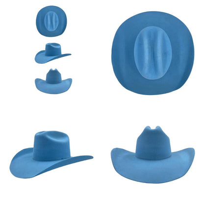 Wren Merino Wool Western Hat - Sky Blue