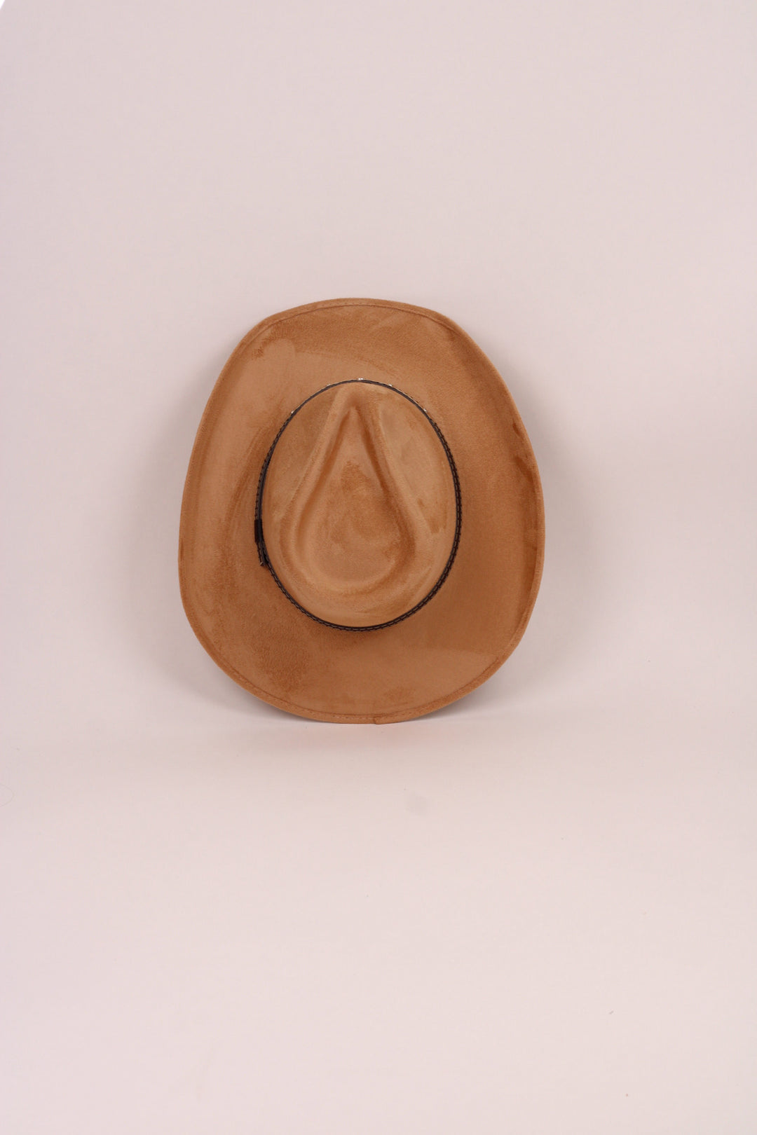Santa Fe Vegan Suede Cowboy Rancher Hat- Cappuccino