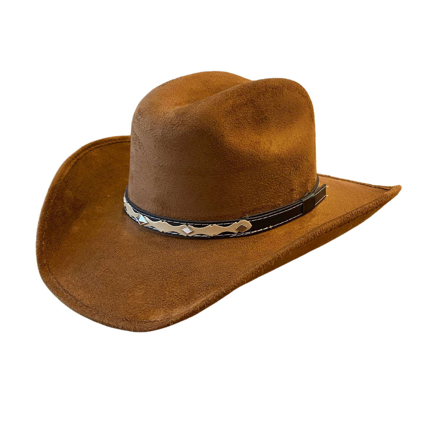 Kids Vegan Suede Austin Hat - Caramel