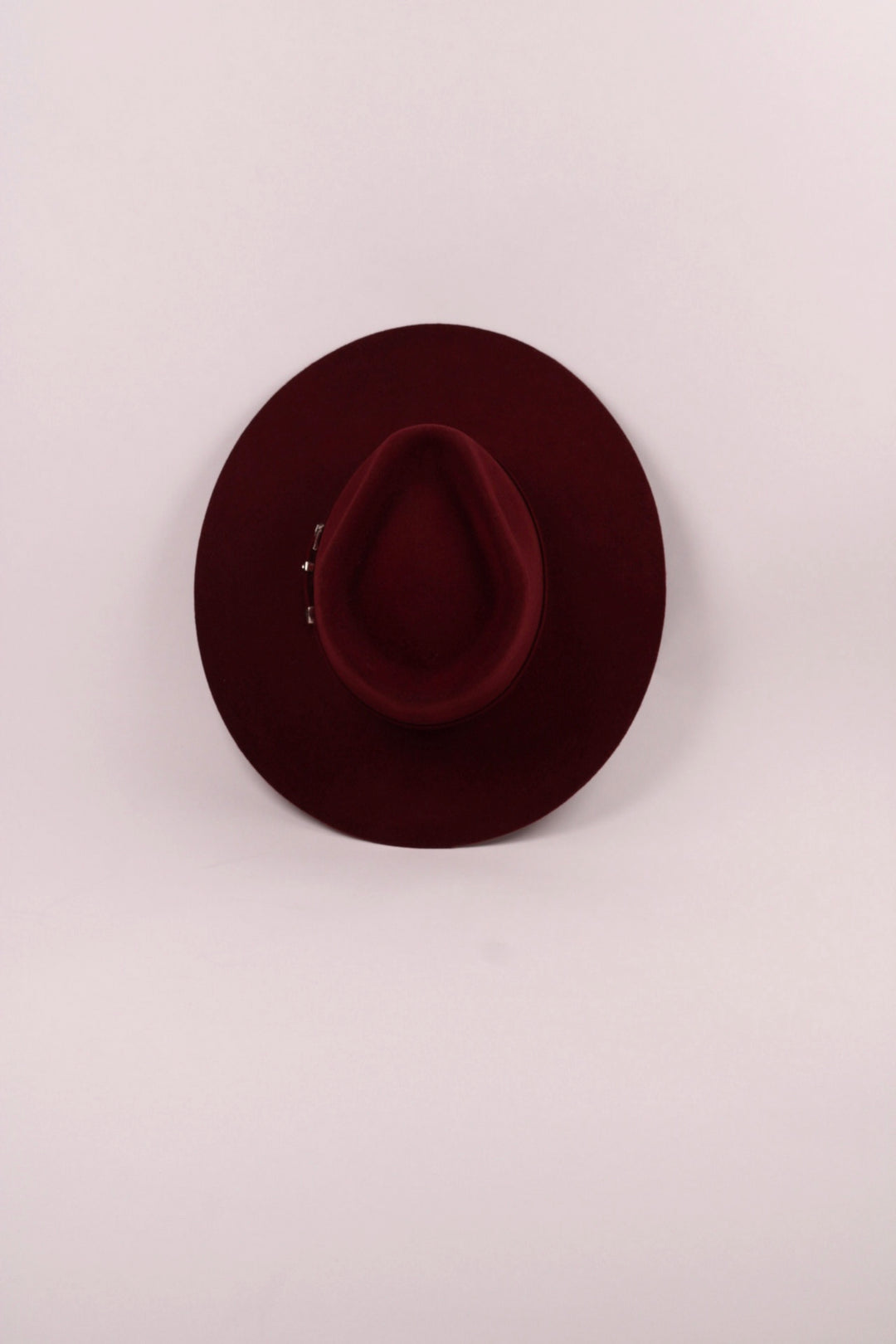 Emery Merino Wool Teardrop Rancher Hat - Wine Burgundy