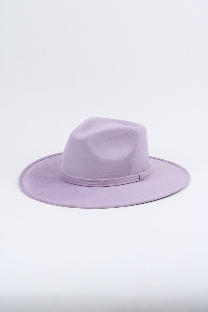 Vegan Suede Rancher Hat - Lavender