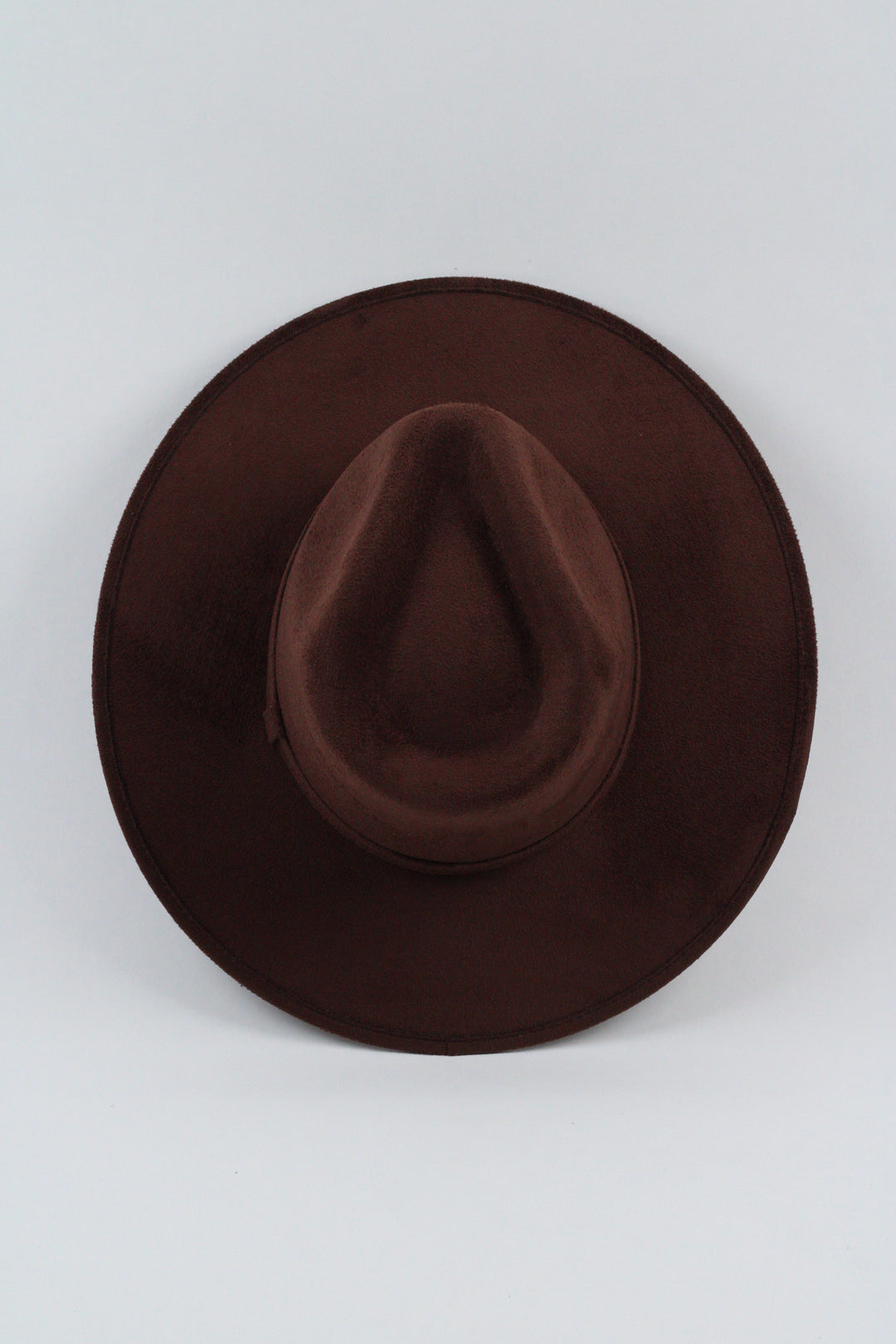 Vegan Suede Rancher Hat - Chocolate