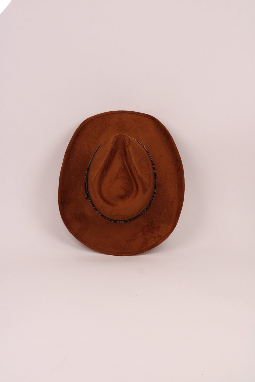 Santa Fe Vegan Suede Cowboy Rancher Hat- Caramel