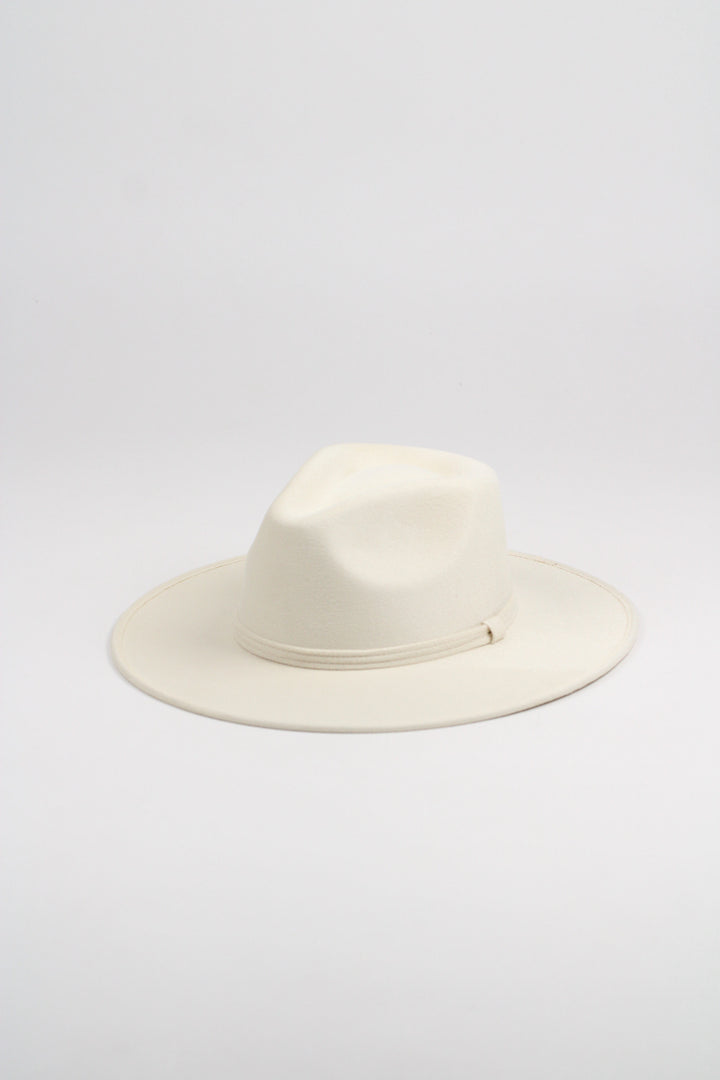 Vegan Suede Rancher Hat - White