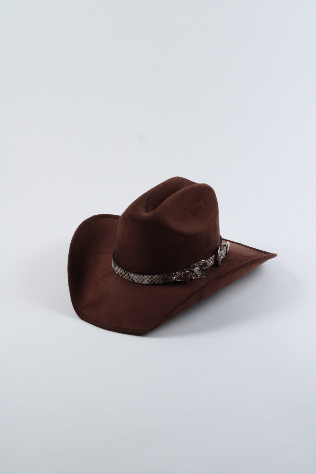 Double Buckle Leather Hat Band