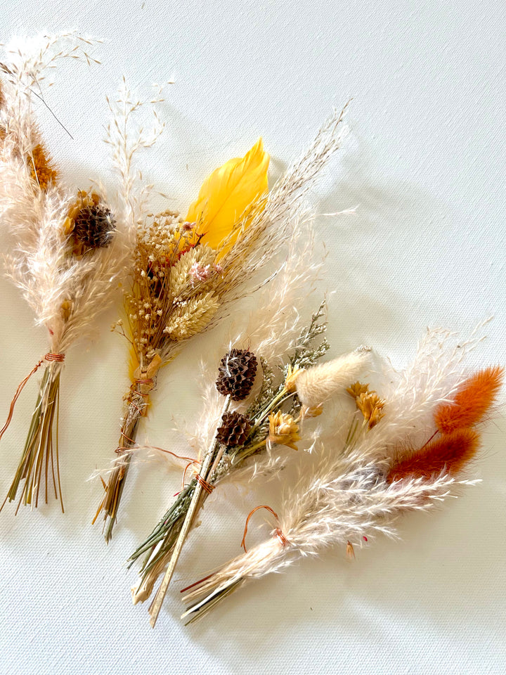Boho Dried Flower Mini Bouquet Bundle