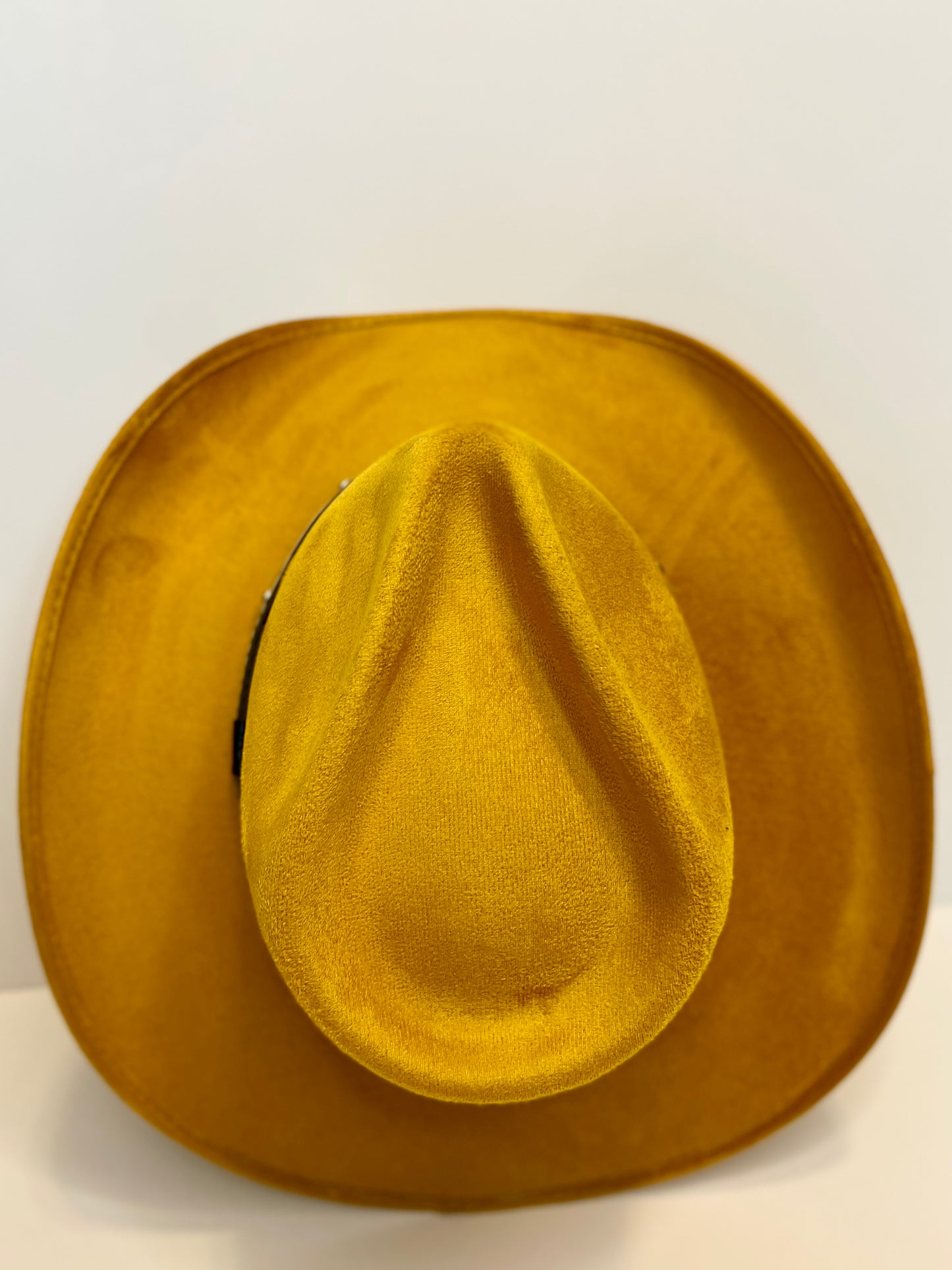 Santa Fe Vegan Suede Cowboy Rancher Hat- Mustard