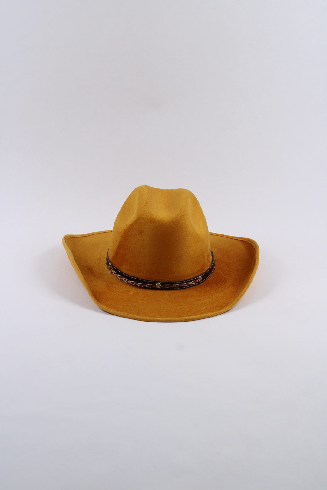 Austin Vegan Suede Cowboy Hat- Mustard Yellow