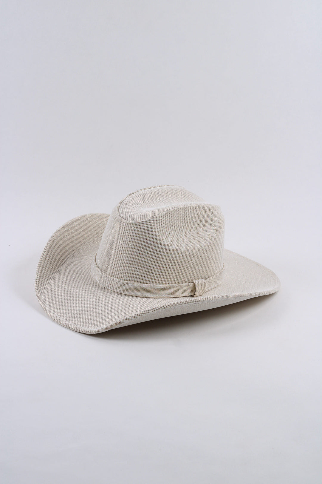 Western Cowboy Glitter Hat- Ivory