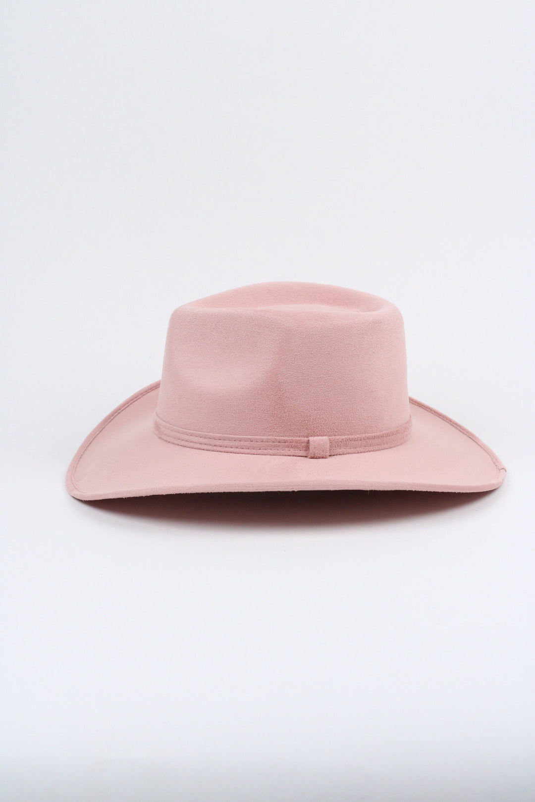 Amarillo Vegan Suede Cowboy Rancher Hat- Pale Dusty Rose