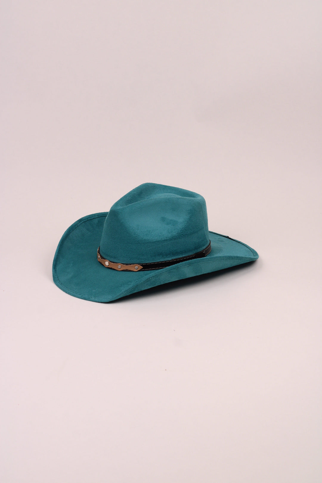 Santa Fe Vegan Suede Cowboy Rancher Hat- turquoise