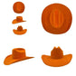 PREORDER Wren Merino Wool Western Hat - Sunset Orange
