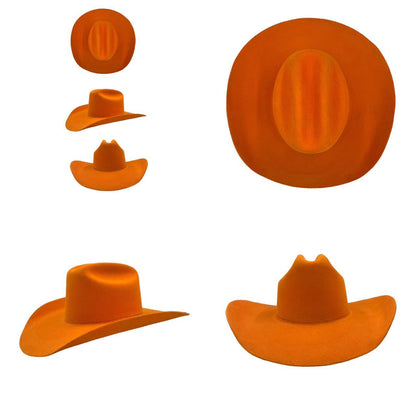 Wren Merino Wool Western Hat - Orange