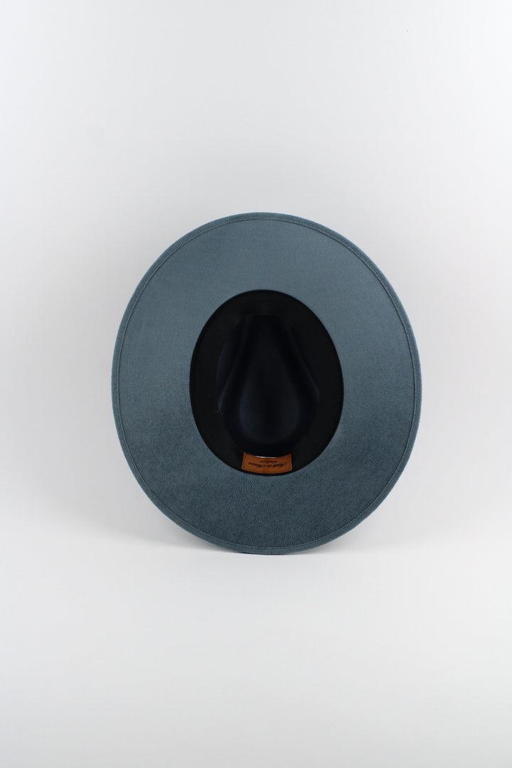 Vegan Suede Rancher Hat - Peacock Blue