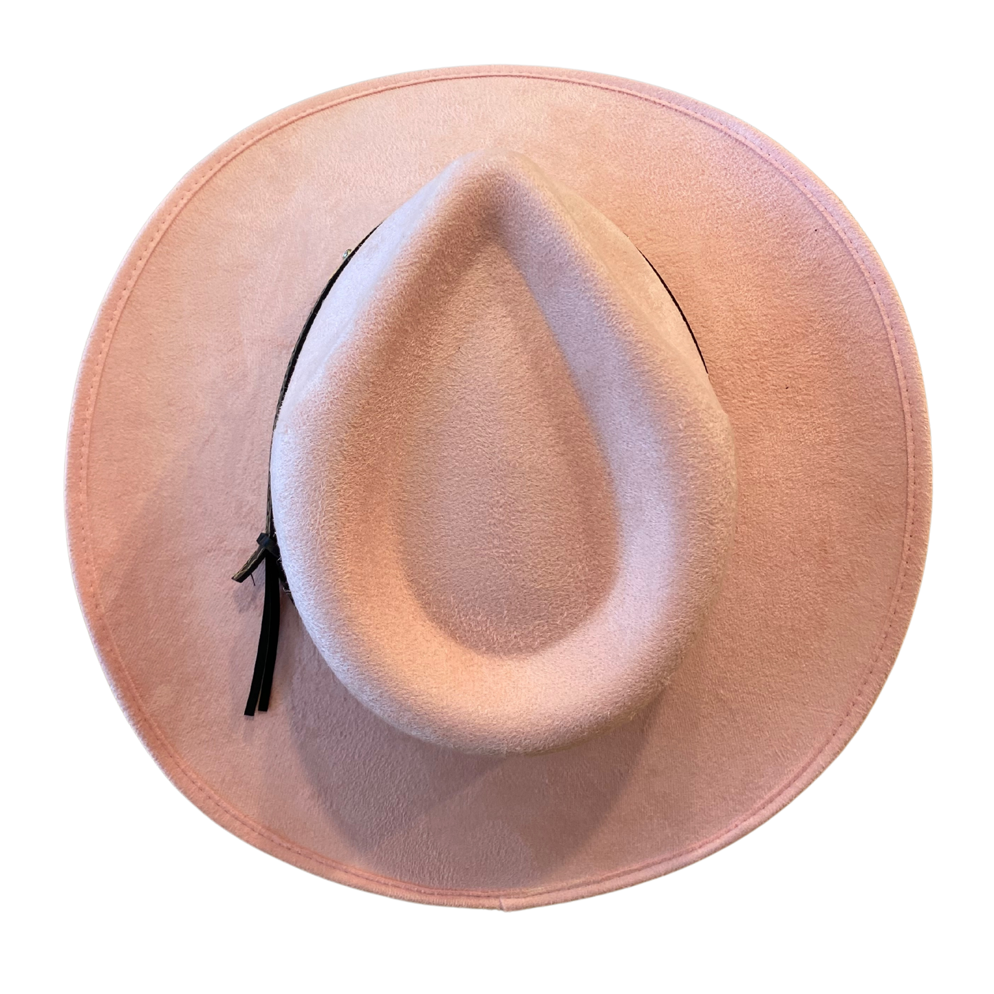 Amarillo Vegan Suede Cowboy Rancher Hat- Blush Pink