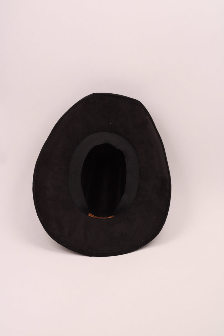 Kids Vegan Suede Austin Hat - Black
