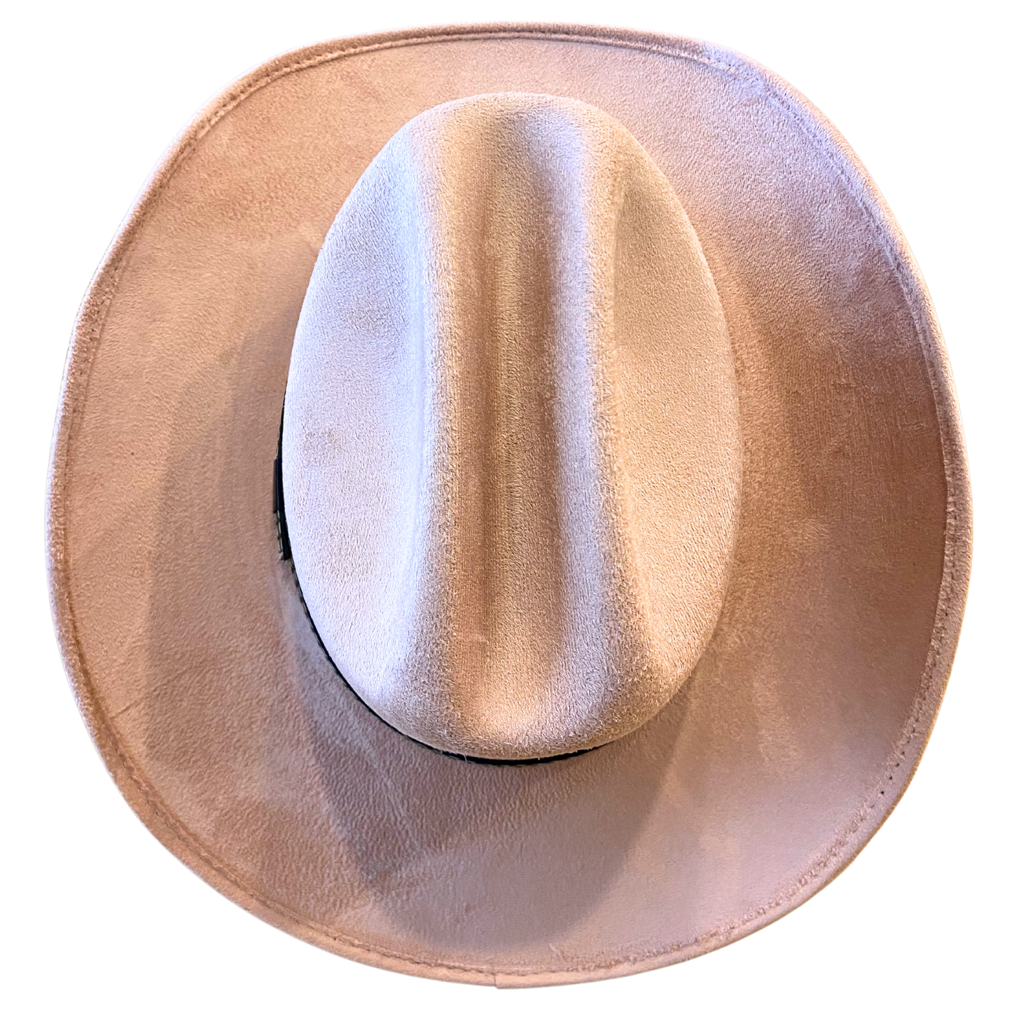 Texana Vegan Suede Cowboy Hat- Pale Dusty Rose