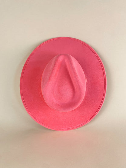 Vegan Suede Rancher Hat - Barbie Pink