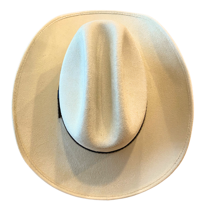 Texana Vegan Suede Cowboy Hat- Cream