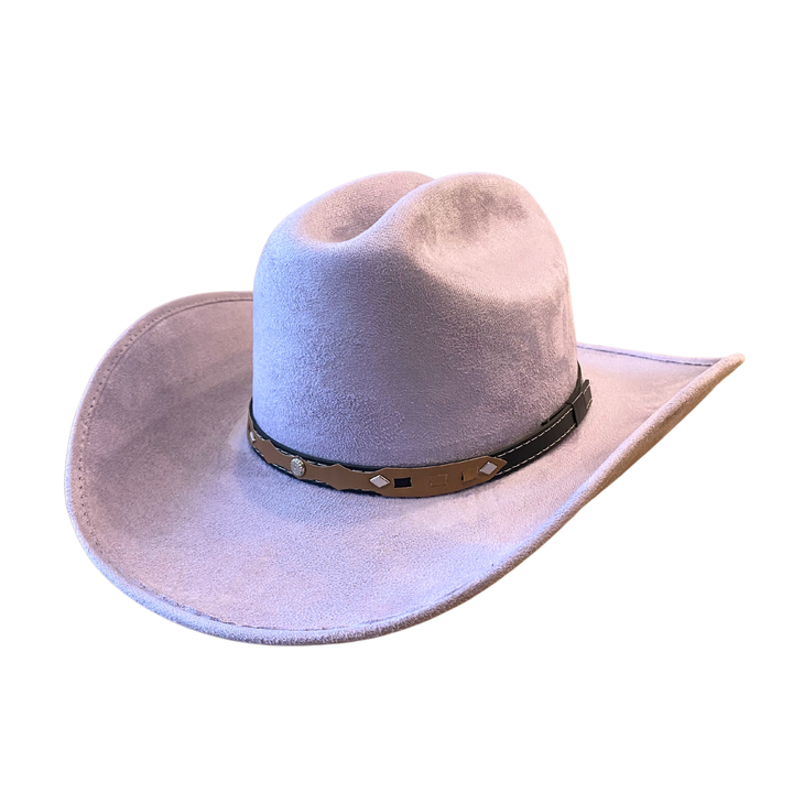 Texana Vegan Suede Cowboy Hat - Lavender