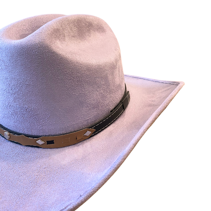 Texana Vegan Suede Cowboy Hat - Lavender
