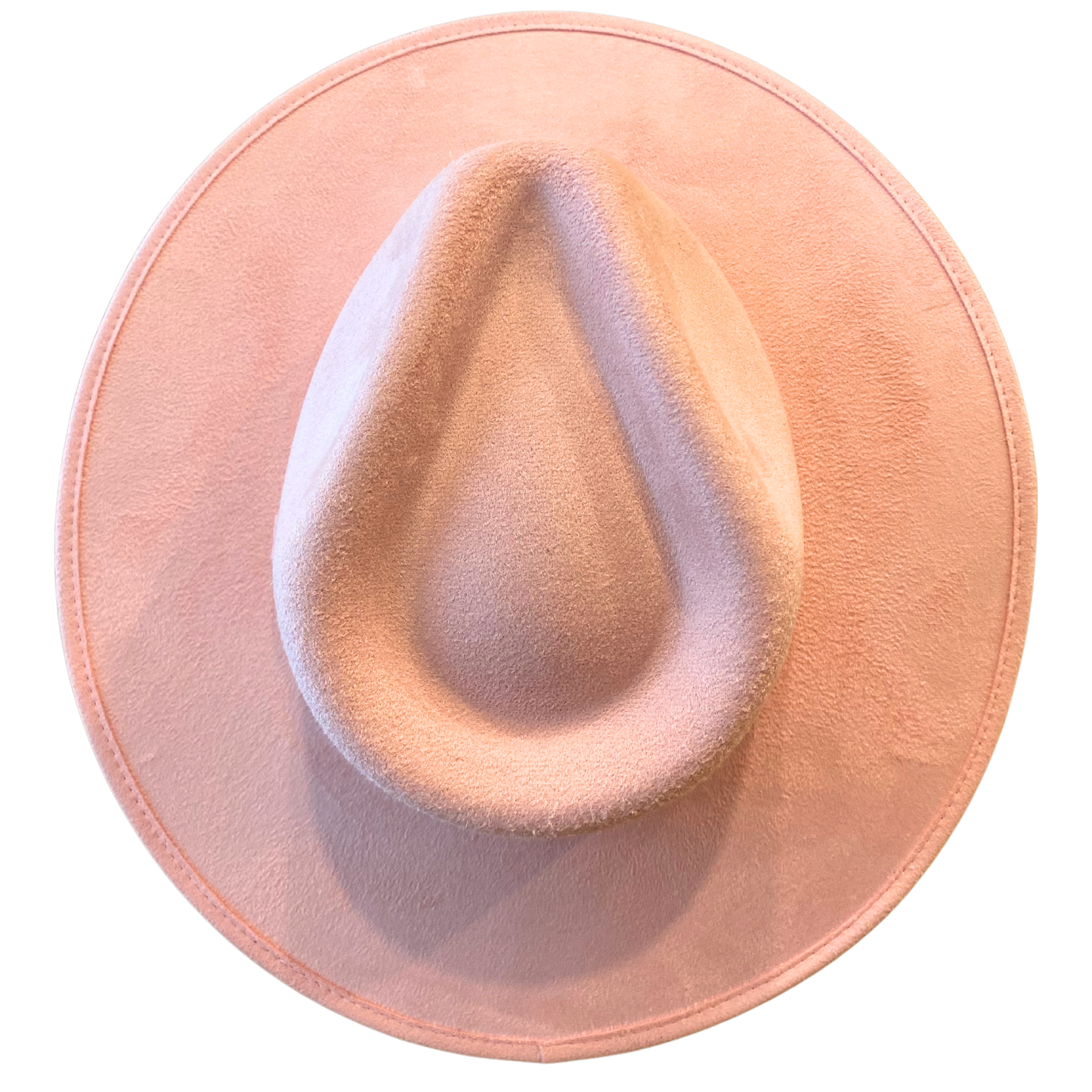 Vegan Suede Rancher Hat - Blush Pink