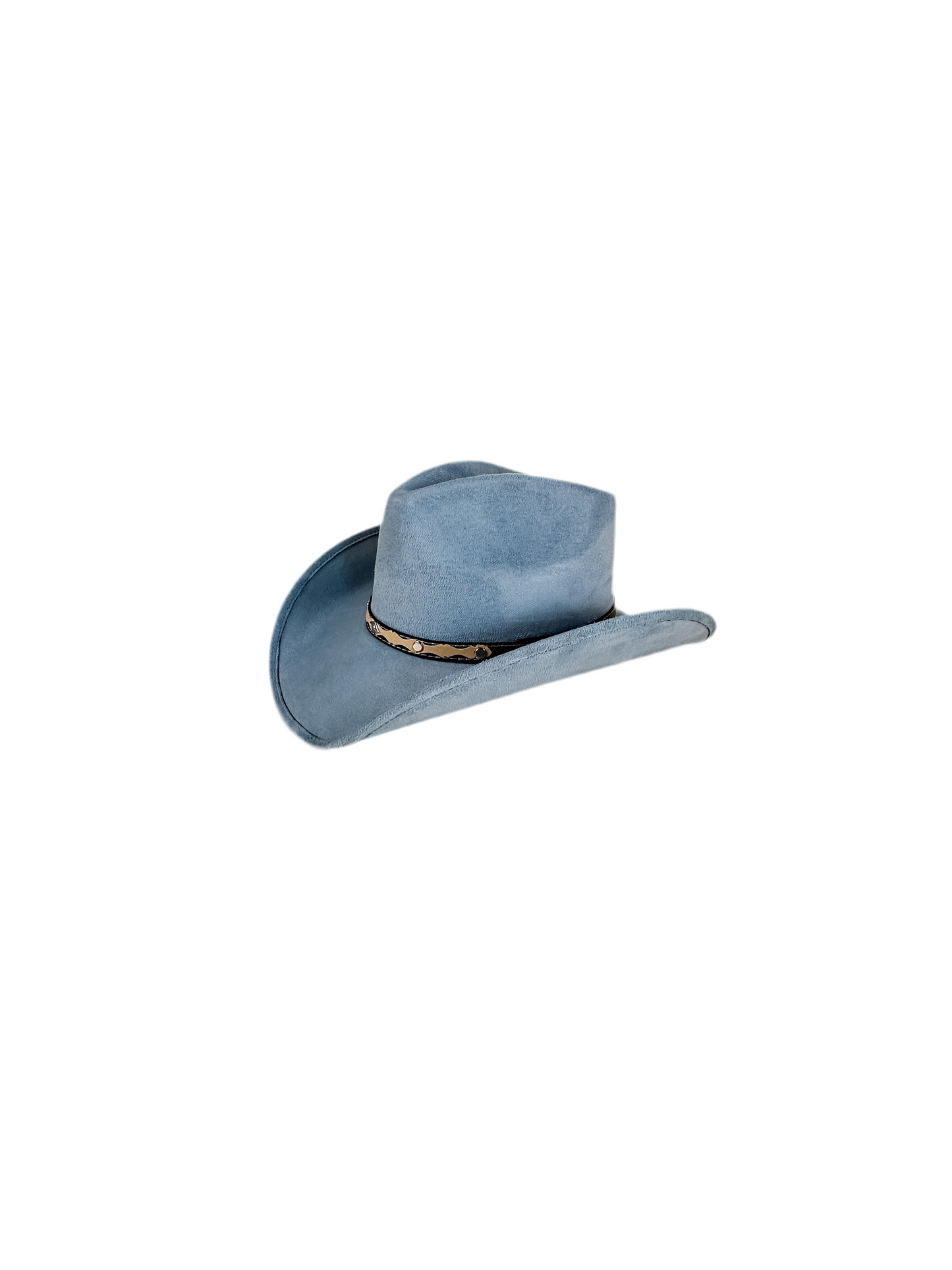 Santa Fe Vegan Suede Cowboy Rancher Hat- Steel Blue