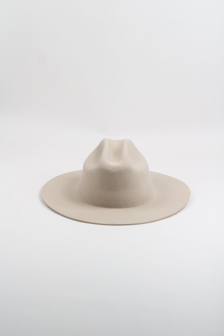 The Quinn Cattlemen Wool Felt Hat - Ivory