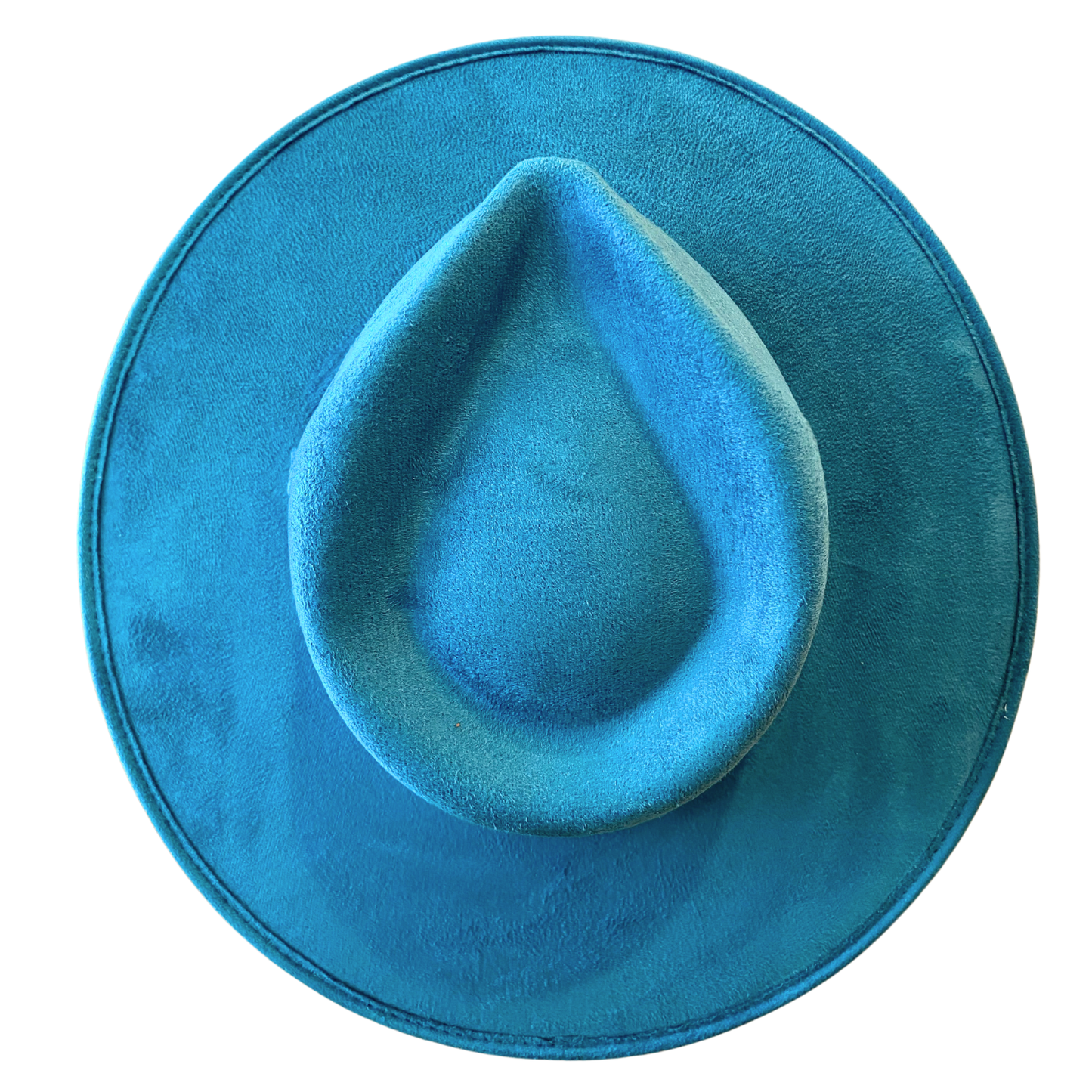 Vegan Suede Teardrop Hat- Teal