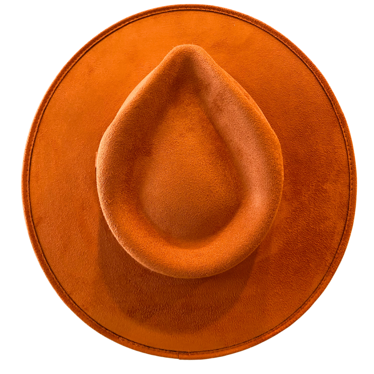 Vegan Suede Teardrop Hat- Orange