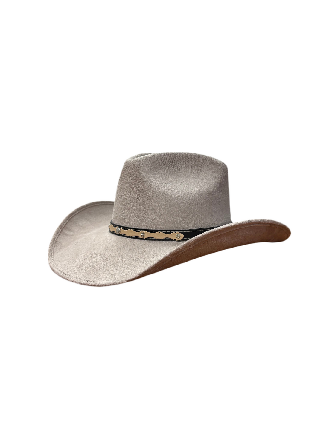 Santa Fe Vegan Suede Cowboy Rancher Hat- Bone