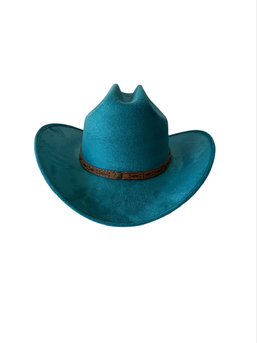 Kids Vegan Suede Texana Hat - Turqouise