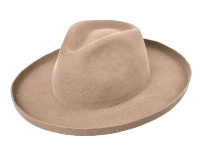 The Harper Pencil Brim Wool Felt Hat - Khaki