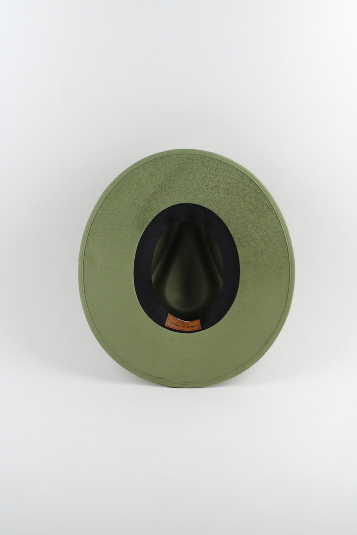 Vegan Suede Rancher Hat - Sage