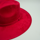 PREORDER Vegan Suede Rancher Hat - Lipstick Red