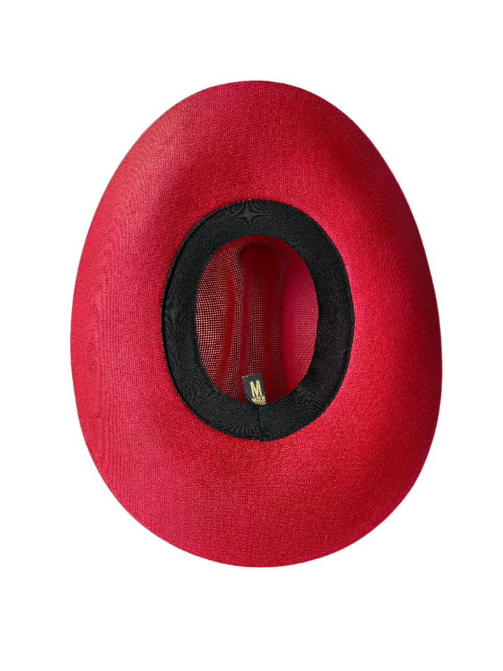 Luckenbach Mesh Top Structured Cowboy Hat - Lipstick Red