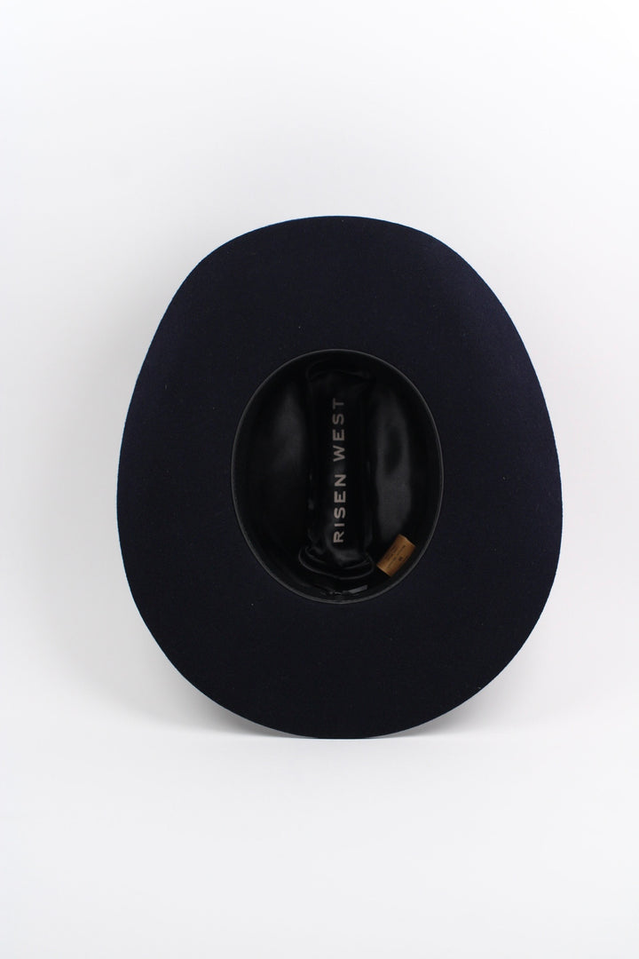 Risen West - Mustang Premium Wool Felt Hat - Navy
