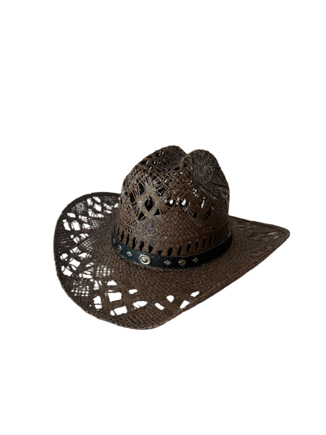 The Santa Ana Raffia Cowboy Hat - Chocolate