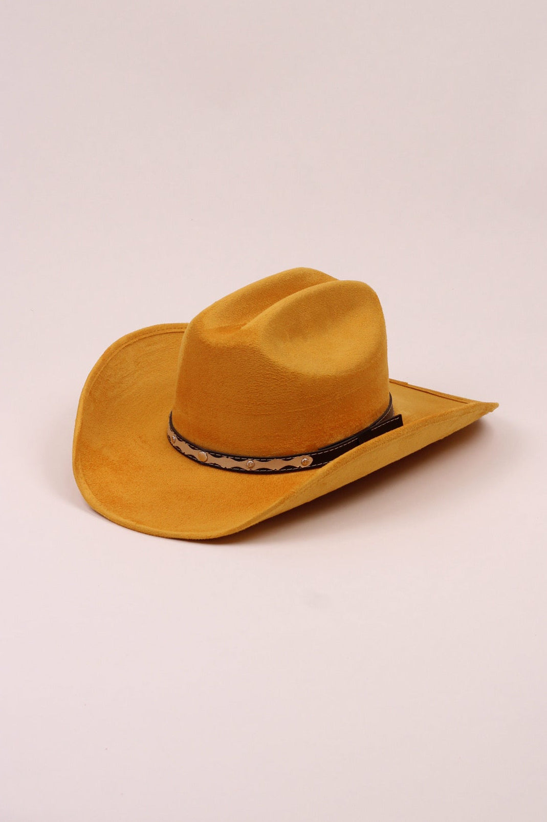 Texana Vegan Suede Cowboy Hat - Mustard