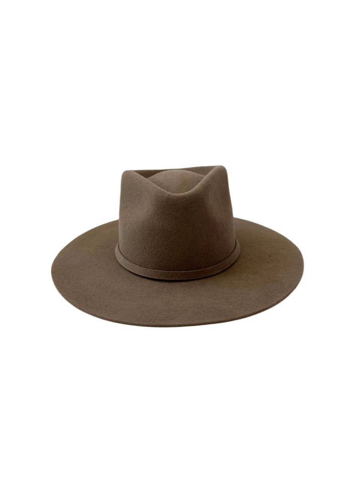 Emery Merino Wool Teardrop Rancher Hat - Mocha Brown