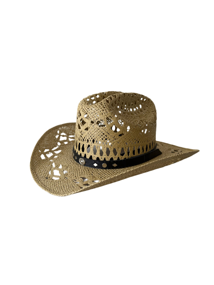 The Santa Ana Raffia Cowboy Hat - Tan