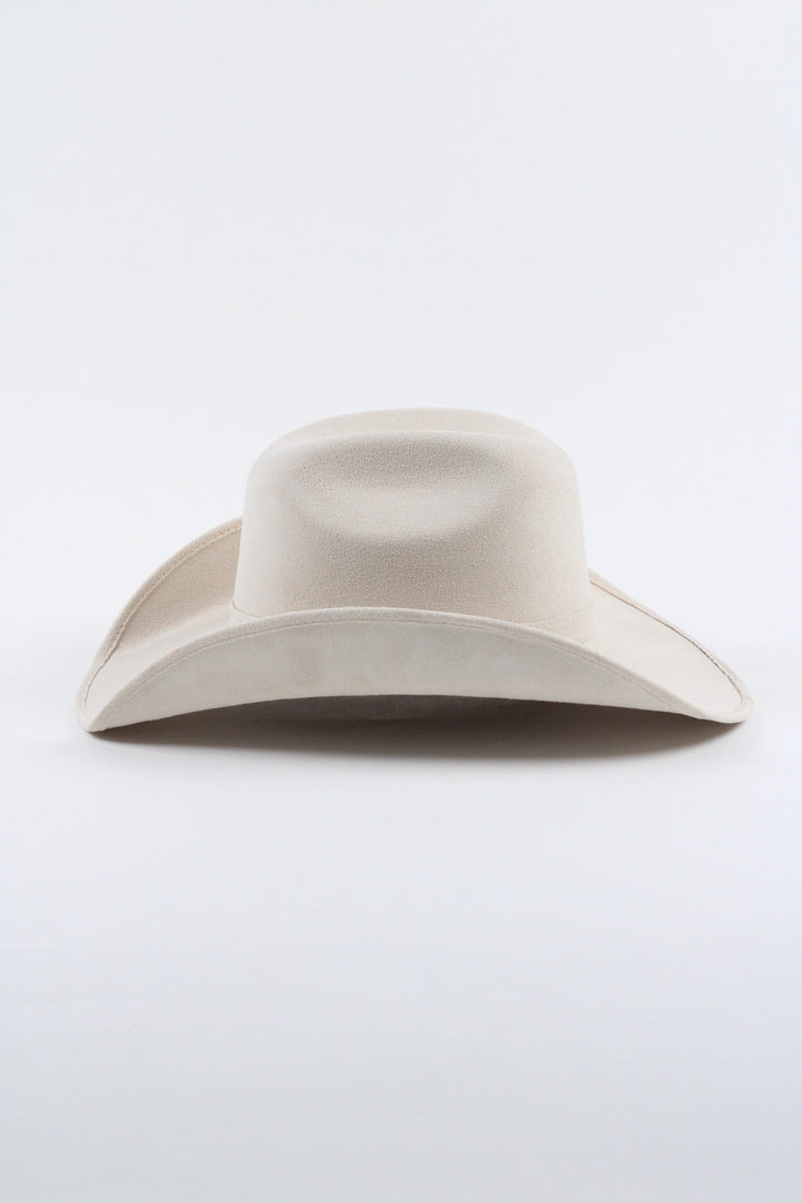 Austin Vegan Suede Cowboy Hat Classic - Ivory