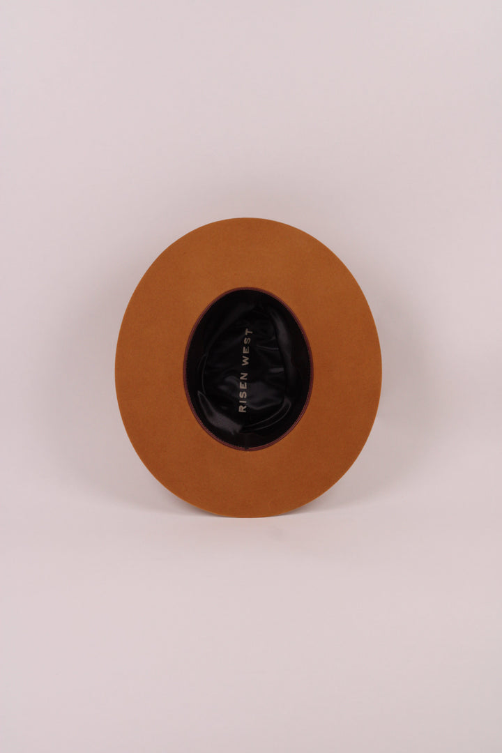 Emery Merino Wool Teardrop Rancher Hat - Caramel