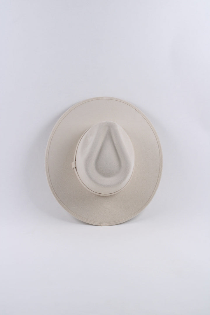 Vegan Suede Rancher Hat - Ivory
